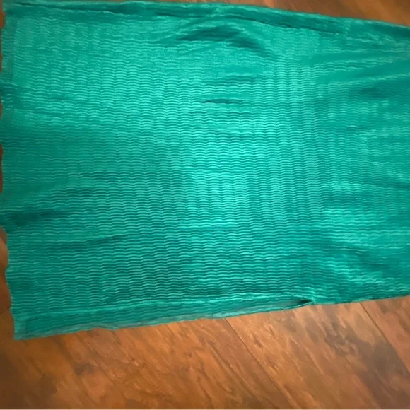 Pink Lily Teal Pleated Midi Dress - Size Large - Picture 3 of 10